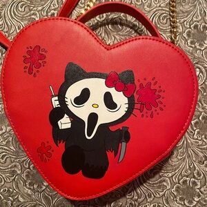 Custom 1 of 1 Hello Kitty x Scream Ghostface Heart Purse